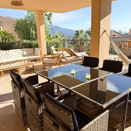 Sea And Mountain View With 4 Pools Apartment Estepona